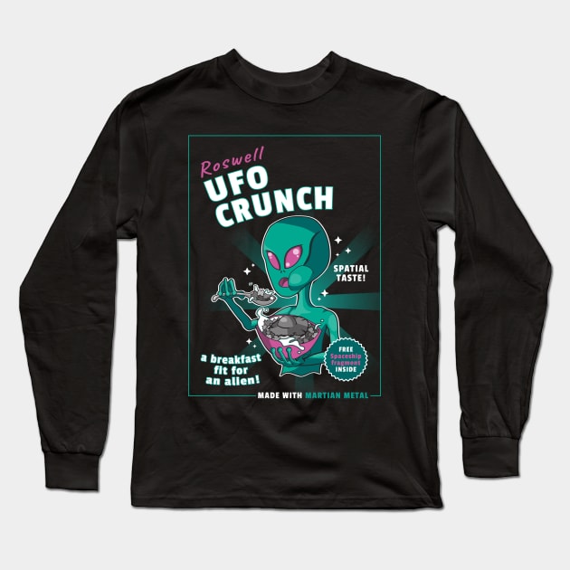 Roswell Ufo Crunch Long Sleeve T-Shirt by ShirtBricks